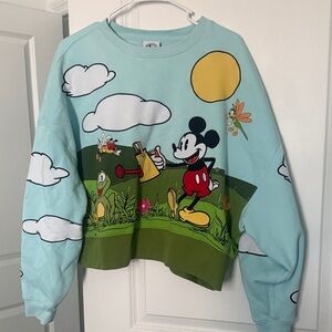 Disney Mickey Mouse Blue and Green Sweater
